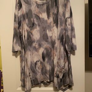 LOGO cotton Modal 3/4 sleeve top.  3x.